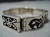 Useum Vintage Hopi Sterling Silver Clasp Link Native American Jewelry Bracelet Old-Nativo Arts