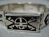 Useum Vintage Hopi Sterling Silver Clasp Link Native American Jewelry Bracelet Old-Nativo Arts