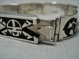 Useum Vintage Hopi Sterling Silver Clasp Link Native American Jewelry Bracelet Old-Nativo Arts