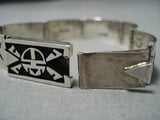 Useum Vintage Hopi Sterling Silver Clasp Link Native American Jewelry Bracelet Old-Nativo Arts