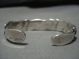 Useum Vintage Native American Zuni Teardrop Turquoise Inlay Sterling Silver Bracelet Old-Nativo Arts