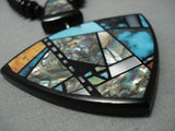 Very Famous Santo Domingo Turquoise Sterling Native American Jewelry Silver Inlaid Necklace-Nativo Arts