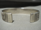 Very Famous Vintage Navajo Kee Yazzie Thick 14k Gold Expert Native American Jewelry Silver Bracelet Old-Nativo Arts
