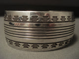Very Important 'Navajo Codetalker Son' Hand Wrought Native American Jewelry Silver Bracelet-Nativo Arts