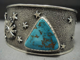 Very Important Navajo Philander Begay Turquoise Kachina Star Native American Jewelry Silver Bracelet-Nativo Arts