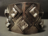 Very Important Vintage Federico Jimenez Crystal Native American Jewelry Silver Bracelet-Nativo Arts