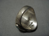 Very Important Vintage Native American Jewelry Zuni Sadie Morris Laate Turquoise Sterling Silver Ring-Nativo Arts