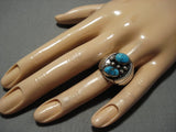 Very Important Vintage Native American Navajo Raymond Yazzie Turquoise Sterling Silver Ring-Nativo Arts