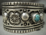 Very Important Vintage Navajo Daniel Benally Turquoise Native American Jewelry Silver Bracelet-Nativo Arts