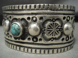 Very Important Vintage Navajo Daniel Benally Turquoise Native American Jewelry Silver Bracelet-Nativo Arts
