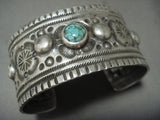 Very Important Vintage Navajo Daniel Benally Turquoise Native American Jewelry Silver Bracelet-Nativo Arts