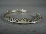 Very Important Vintage Navajo Ray Adakai Sterling Native American Jewelry Silver Bracelet-Nativo Arts