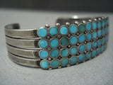 Very Important!! Vintage Zuni Dishta Turquoise Style Sterling Native American Jewelry Silver Bracelet-Nativo Arts