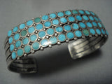 Very Important!! Vintage Zuni Dishta Turquoise Style Sterling Native American Jewelry Silver Bracelet-Nativo Arts