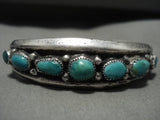 Very Important Vintage Zuni 'Horace Iule' Turquoise Native American Jewelry Silver Bracelet-Nativo Arts