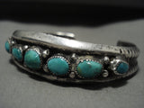 Very Important Vintage Zuni 'Horace Iule' Turquoise Native American Jewelry Silver Bracelet-Nativo Arts