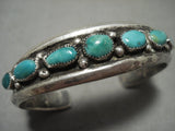 Very Important Vintage Zuni 'Horace Iule' Turquoise Native American Jewelry Silver Bracelet-Nativo Arts