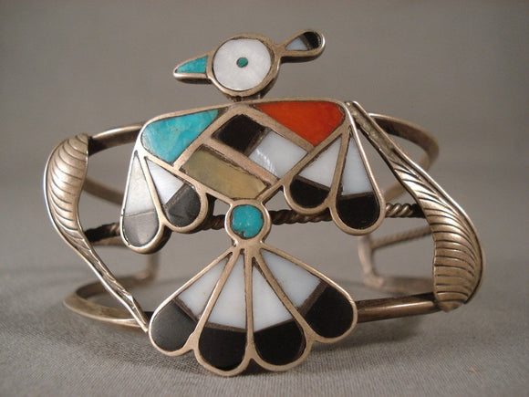 Very Old Huge Zuni Turquoise Native American Jewelry Silver Bracelet-Nativo Arts