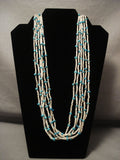Very Old Santo Domingo Turquoise Shell Necklace-Nativo Arts