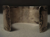 Very Old Vintage Navajo Hand Tooled Native American Jewelry Silver Bracelet-Nativo Arts