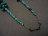 Very Old Vintage Navajo Native American Jewelry jewelry Turquoise Heishi Necklace-Nativo Arts
