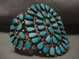 Very Old Vintage Navajo Turquoise Native American Jewelry Silver Bracelet-Nativo Arts