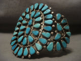Very Old Vintage Navajo Turquoise Native American Jewelry Silver Bracelet-Nativo Arts