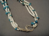 Very Old Vintage Santo Domingo Turquoise Pueblo Necklace-Nativo Arts