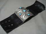 Very Rare Famous Vintage Navajo Glen Adakai Turquoise Native American Jewelry Silver Ketoh Bracelet-Nativo Arts
