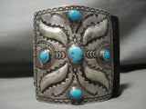 Very Rare Famous Vintage Navajo Glen Adakai Turquoise Native American Jewelry Silver Ketoh Bracelet-Nativo Arts