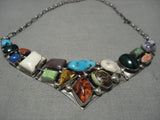 Very Rare Green Bisbee Turquoise!! Sterling Silver Vintage Native American Navajo Necklace-Nativo Arts