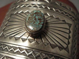 Very Rare Mine Vintage Navajo ""red Mountain Turquoise"" Native American Jewelry Silver Ketoh Bracelet-Nativo Arts