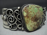 Very Rare!! Natural Orvil Jack Turquoise Vintage Native American Jewelry Navajo Sterling Silver Bracelet-Nativo Arts