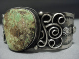 Very Rare!! Natural Orvil Jack Turquoise Vintage Native American Jewelry Navajo Sterling Silver Bracelet-Nativo Arts