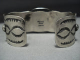 Very Rare!! Natural Orvil Jack Turquoise Vintage Native American Jewelry Navajo Sterling Silver Bracelet-Nativo Arts