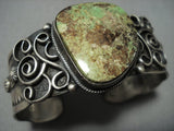 Very Rare!! Natural Orvil Jack Turquoise Vintage Native American Jewelry Navajo Sterling Silver Bracelet-Nativo Arts
