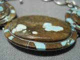Very Rare!! Vintage Native American Jewelry Navajo #8 Mine Turquoise Sterling Silver Link Bracelet-Nativo Arts