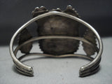 Very Rare Vintage Native American Jewelry Navajo 'Green Old Kingman Turquoise' Sterling Silver Bracelet-Nativo Arts