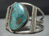 Very Rare!! Vintage Native American Jewelry Navajo Spiderweb Turquoise Sterling Silver Bracelet Old-Nativo Arts