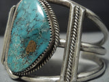 Very Rare!! Vintage Native American Jewelry Navajo Spiderweb Turquoise Sterling Silver Bracelet Old-Nativo Arts