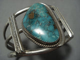 Very Rare!! Vintage Native American Jewelry Navajo Spiderweb Turquoise Sterling Silver Bracelet Old-Nativo Arts