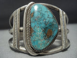 Very Rare!! Vintage Native American Jewelry Navajo Spiderweb Turquoise Sterling Silver Bracelet Old-Nativo Arts
