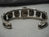 Very Rare!! Vintage Native American Navajo Azurite Sterling Silver Bracelet Old Cuff-Nativo Arts