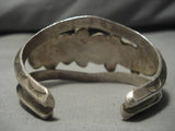 Very Rare Vintage Native American Navajo Turquoise Sterling Silver Bracelet Old Cuff-Nativo Arts