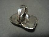 Very Rare Vintage Navajo **apache Turquoise** Native American Jewelry Silver Ring-Nativo Arts