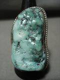 Very Rare Vintage Navajo **apache Turquoise** Native American Jewelry Silver Ring-Nativo Arts