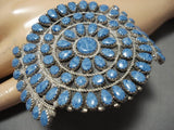 Very Rare!! Vintage Navajo Denim Lapis Sterlling Silver Native American Bracelet-Nativo Arts