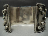 Very Rare Vintage Navajo Native American Jewelry jewelry Old Morenci Turquoise Sterling Silver Bracelet-Nativo Arts