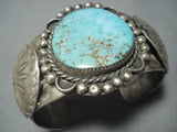 Very Rare Vintage Navajo Red Mountain Turquoise Sterling Native American Jewelry Silver Bracelet Cuff-Nativo Arts