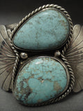 Very Stunning Vintage Navajo Number 8 Turquoise Native American Jewelry Silver Flank Bracelet Old-Nativo Arts